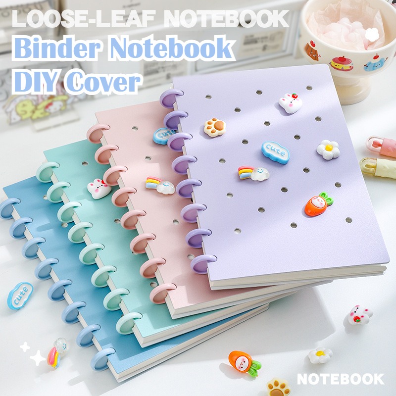 Binder Notebook DIY Cover A5 Mushroom Clip Refillable Loose Leaf ...