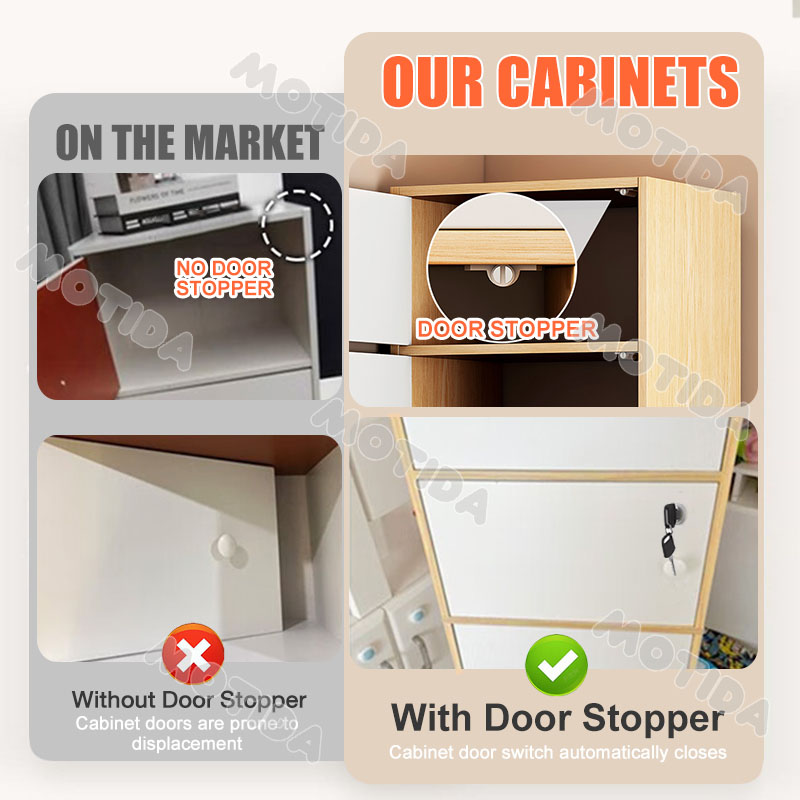 6/5 Layer Locker Wood cabinet Modern Minimalist Bedroom Living Room ...