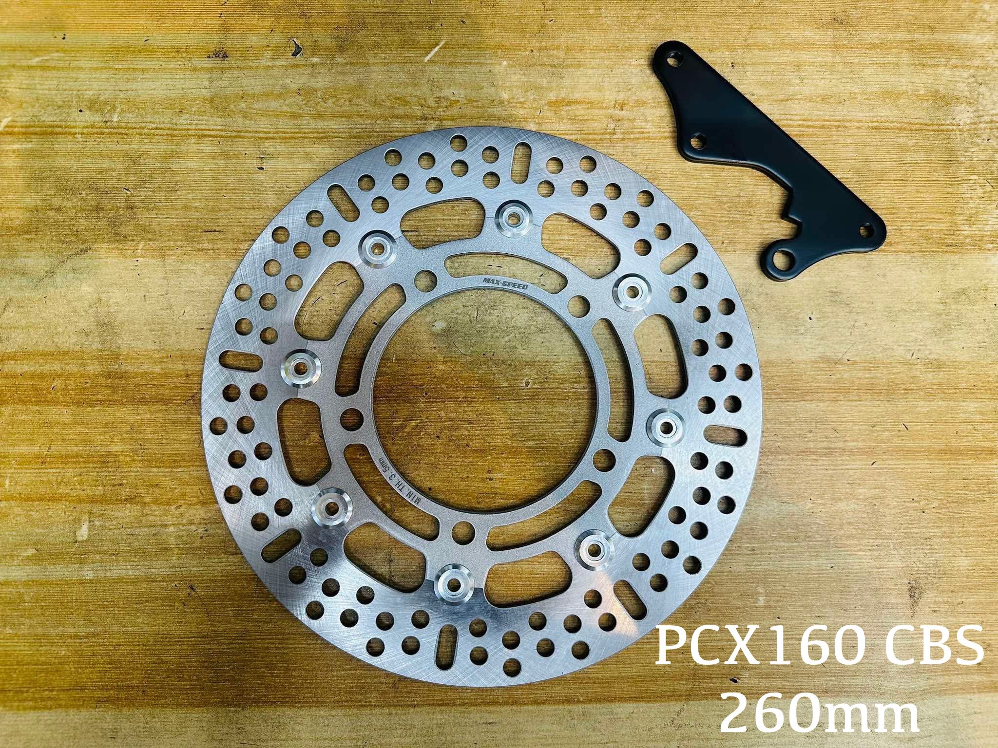 MAX SPEED CNC 260MM BIG DISC WITH BRACKET PCX 160 / PCX 150 / ADV 160 ...