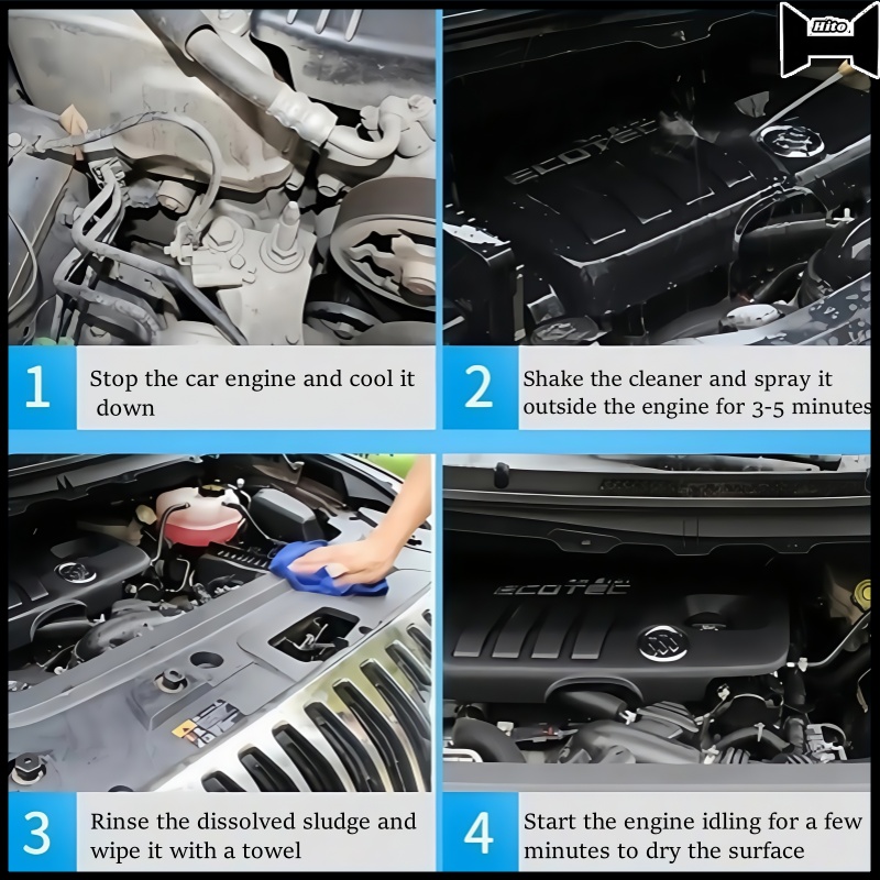 Hito 【650ml 】Engine cleaner spray Car foam cleaner spray Quick ...