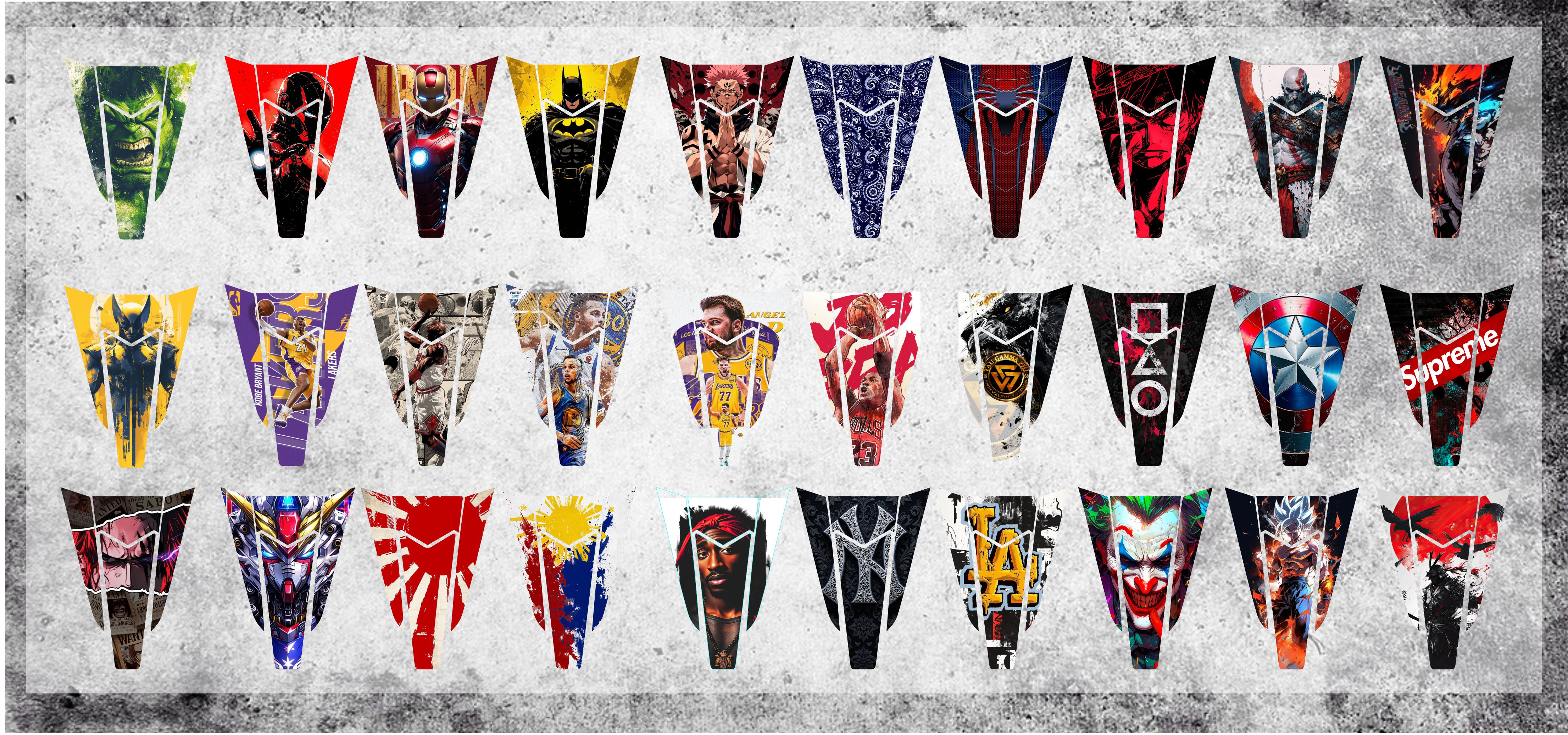 Honda Click V3 V4 FRONT PANEL DECAL STICKER PRINTED LAMINATED GLOSSY ...