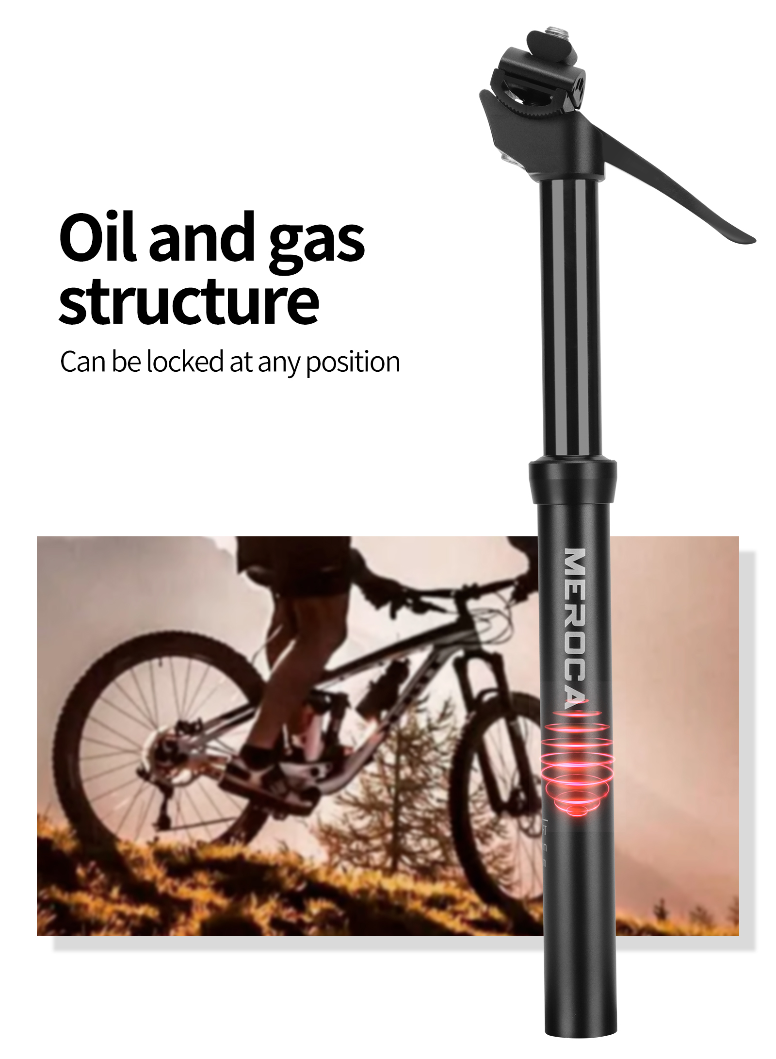 MEROCA Remote-Controlled Dropper Seatpost Mountain Bike Dropper ...