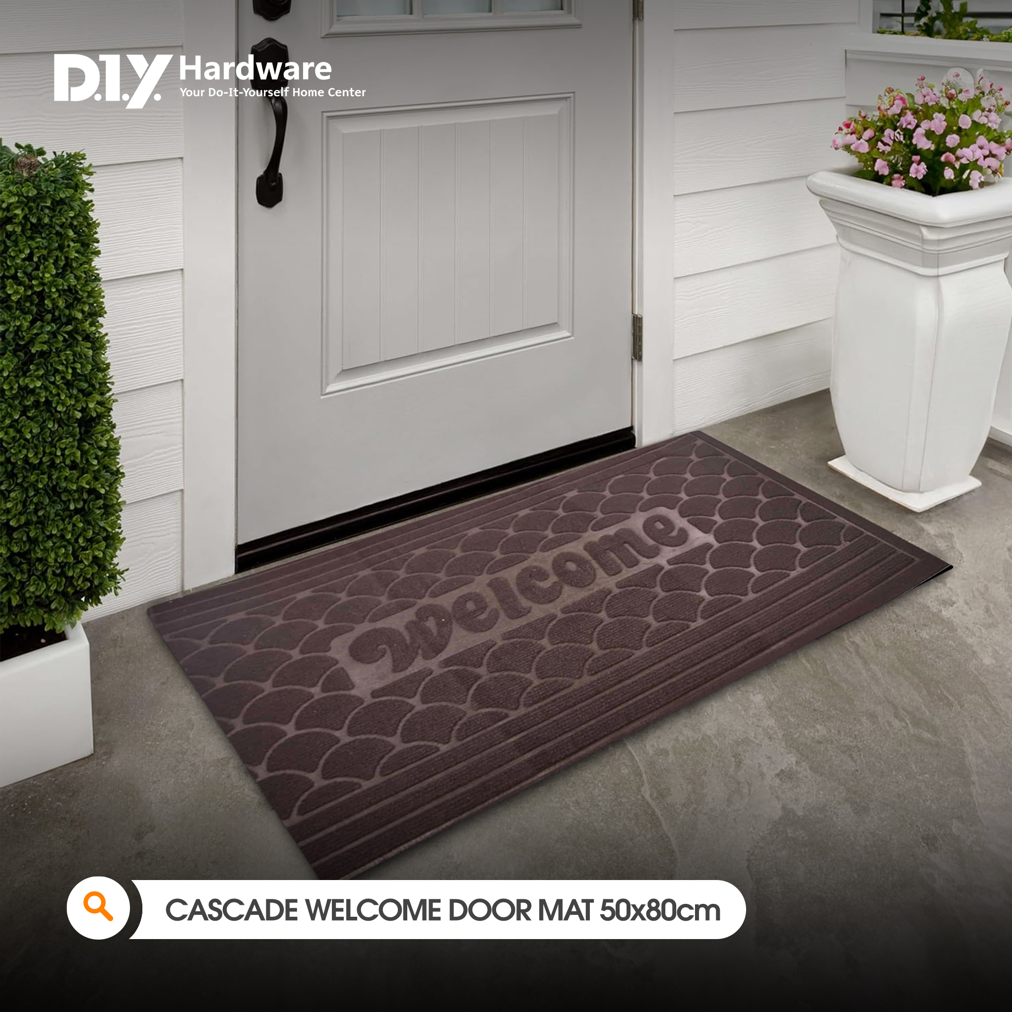 CASCADE Scallop Door Mat with Rubber Backing (50x80cm) | Shopee Philippines