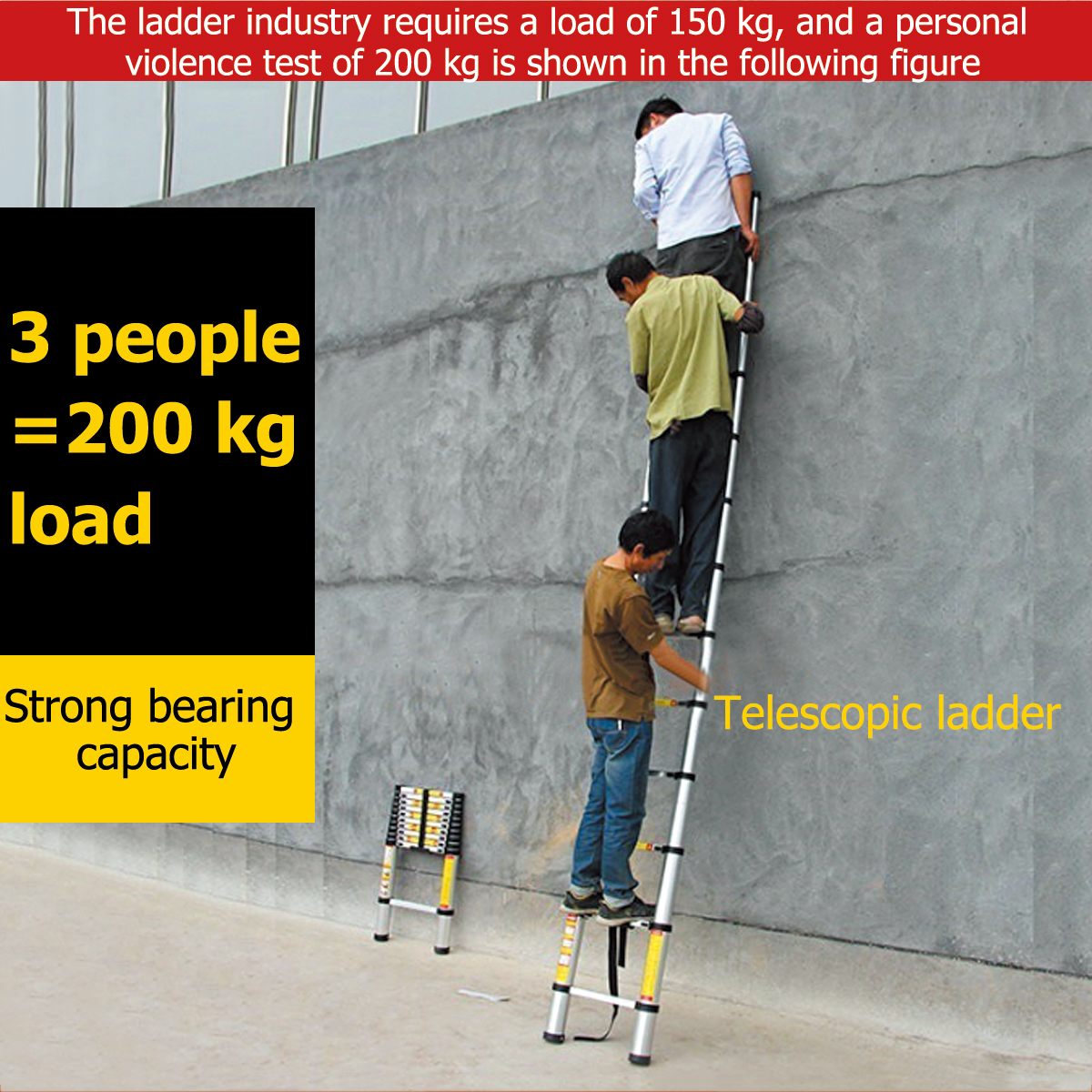 Aluminum Telescopic Folding Ladder Portable Multipurpose Household ...