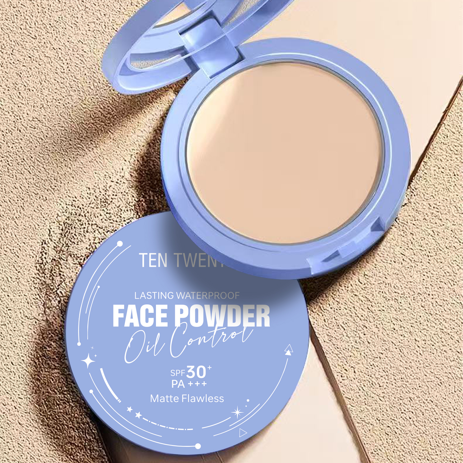 TEN TWENTY 4 colors Oil Control Matte Face Powder Long Lasting Flawless ...