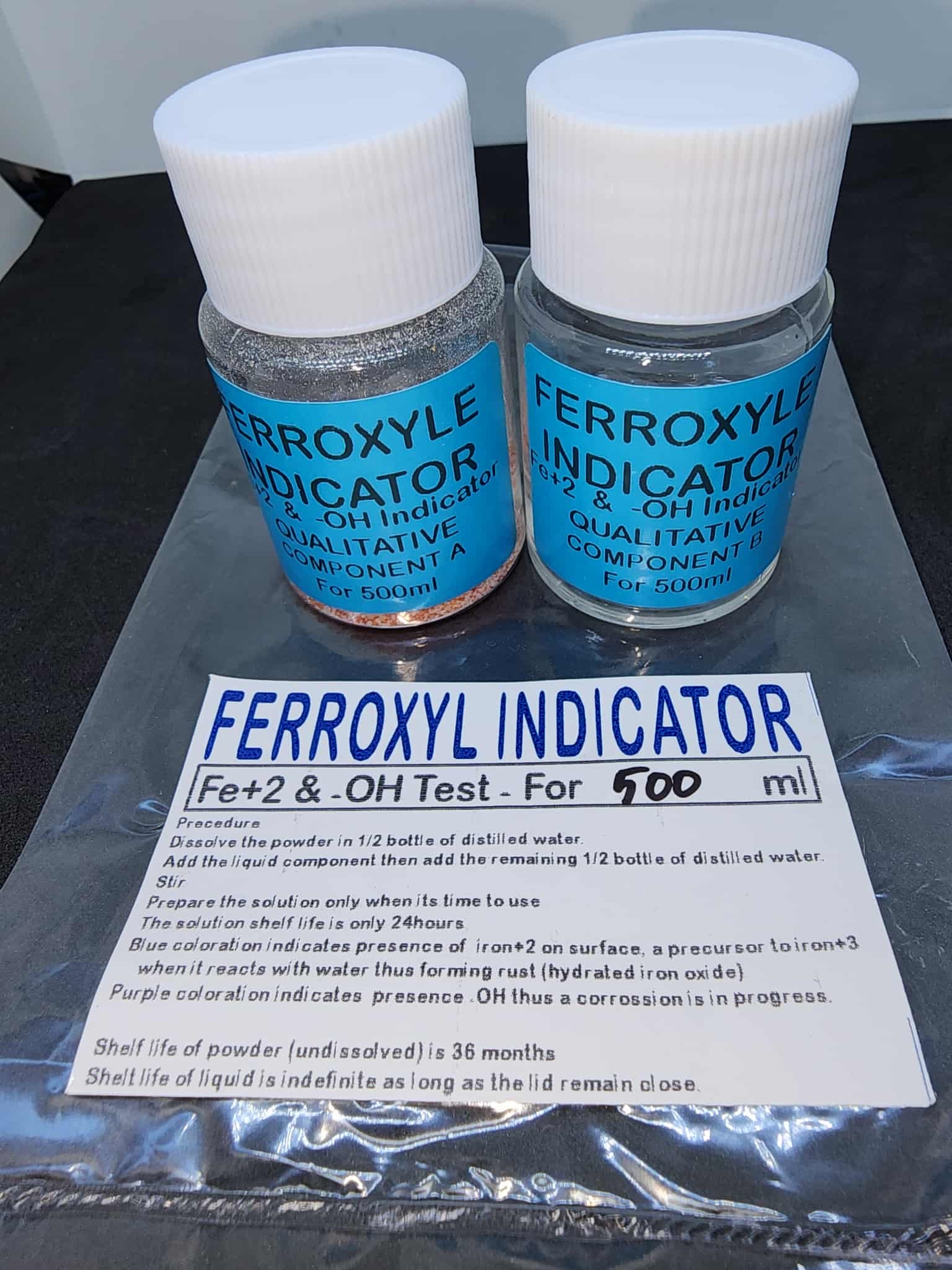 Ferroxyl Solution indicator 500ml 1000ml Rust Indicator Distilled water ...