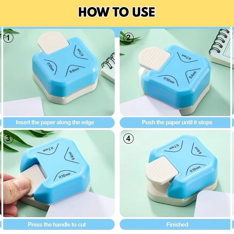 3 In 1 Corner Rounder Punch Paper Cutter Card Making for Photo Cards ...
