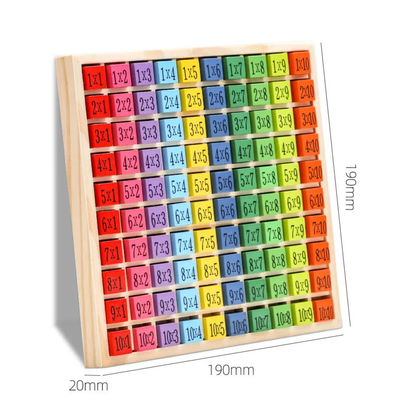 99 Multiplication Montessori Educational Wooden Toys for Kids Table ...