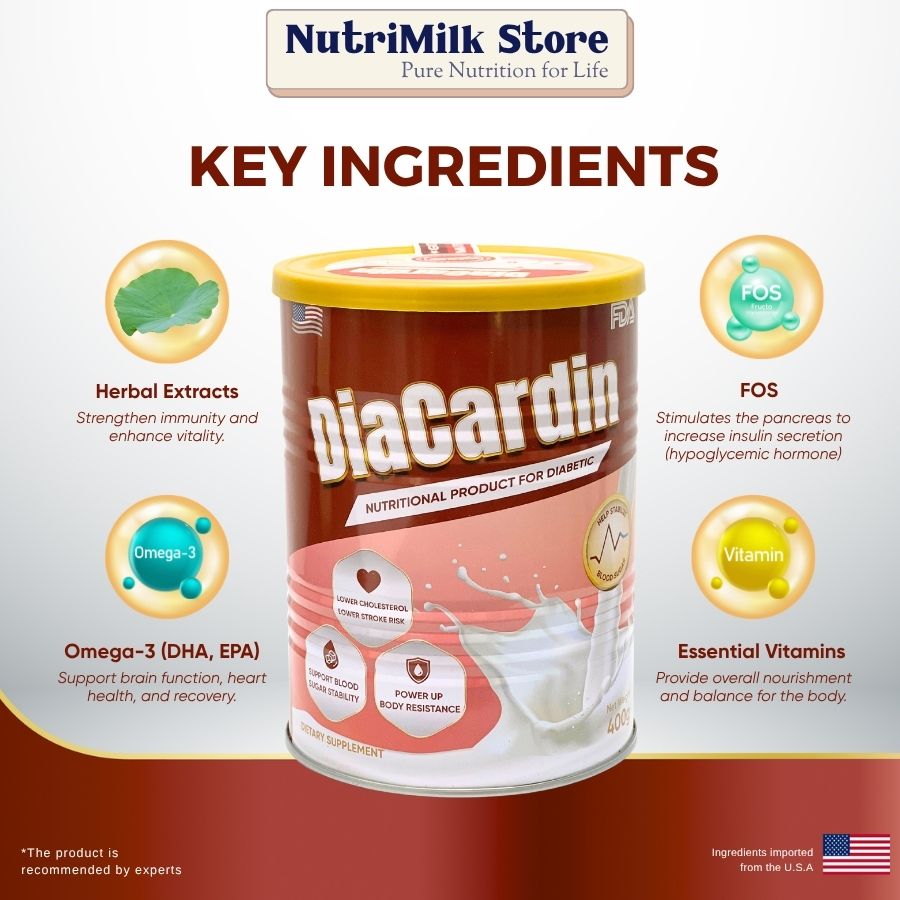 Diabetic Milk DiaCardin, Milk Powder Nutritional Support for Heart And ...