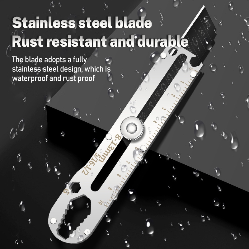 Stainless Steel Utility Knife Multifunction Retractable Box Cutter Art ...
