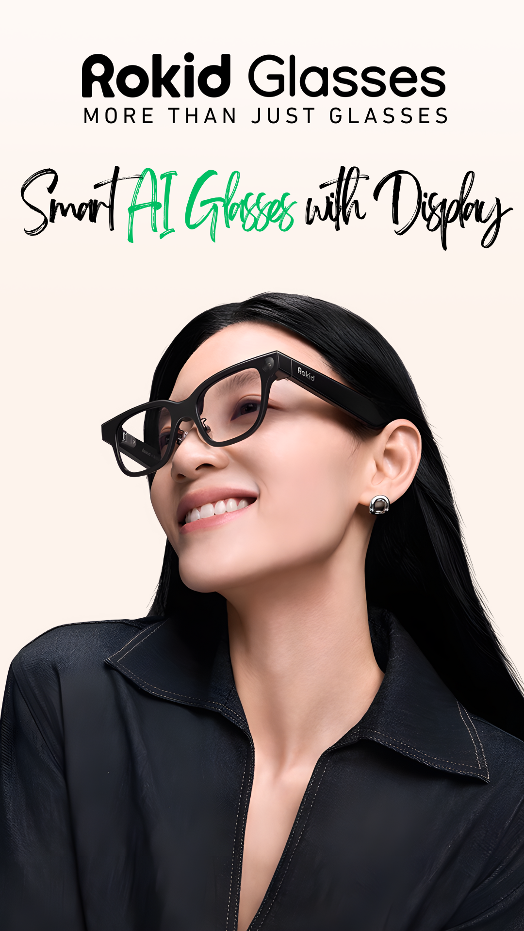 Rokid AI Glasses Dual Micro-LED Display • 12MP Camera • Real-Time ...