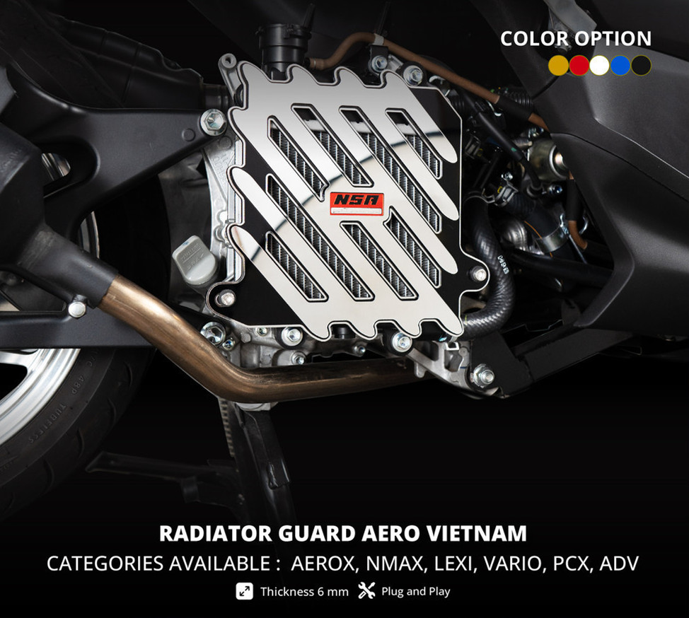 NSA RADIATOR COVER AERO VIETNAM STYLE FOR CLICK 125/150/160 / AEROX ...
