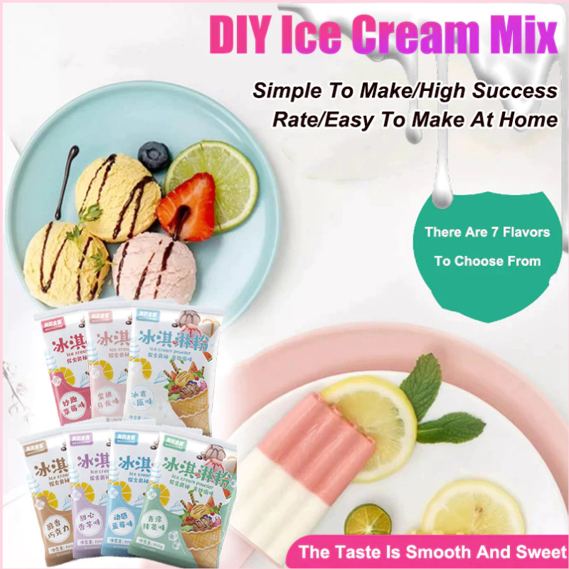 Choose Taste 7PCS Ice Cream Powder- Homade Smooth Creamy No Machine ...