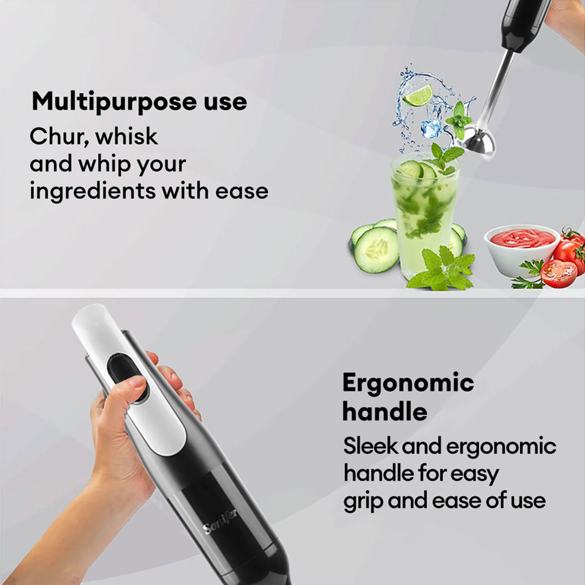 Sonifer Hand Blender SUS 304 Stainless Steel Electric Baby Food ...