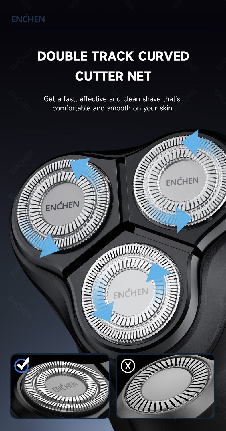 ENCHEN Electric Shaver Blackstone-C 3D Floating Shavers Beard Razor 1 ...