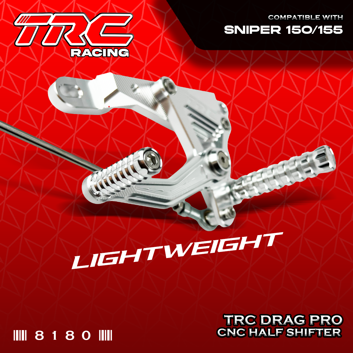 TRC RACING CNC HALF SHIFTER DRAG PRO FOR SNIPER 150/155 8180 | Shopee ...