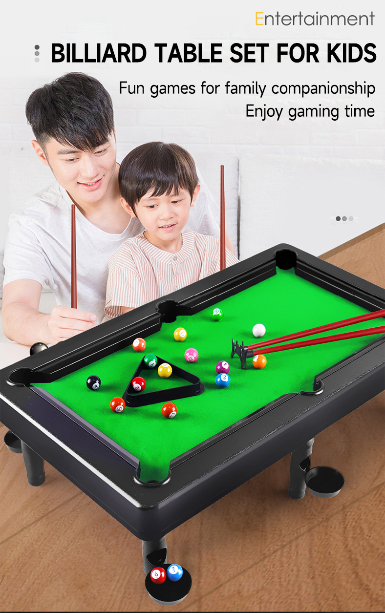 Cozzy Mini Billiard Table Set For Kids Billiard Ball Snooker Pool Top ...