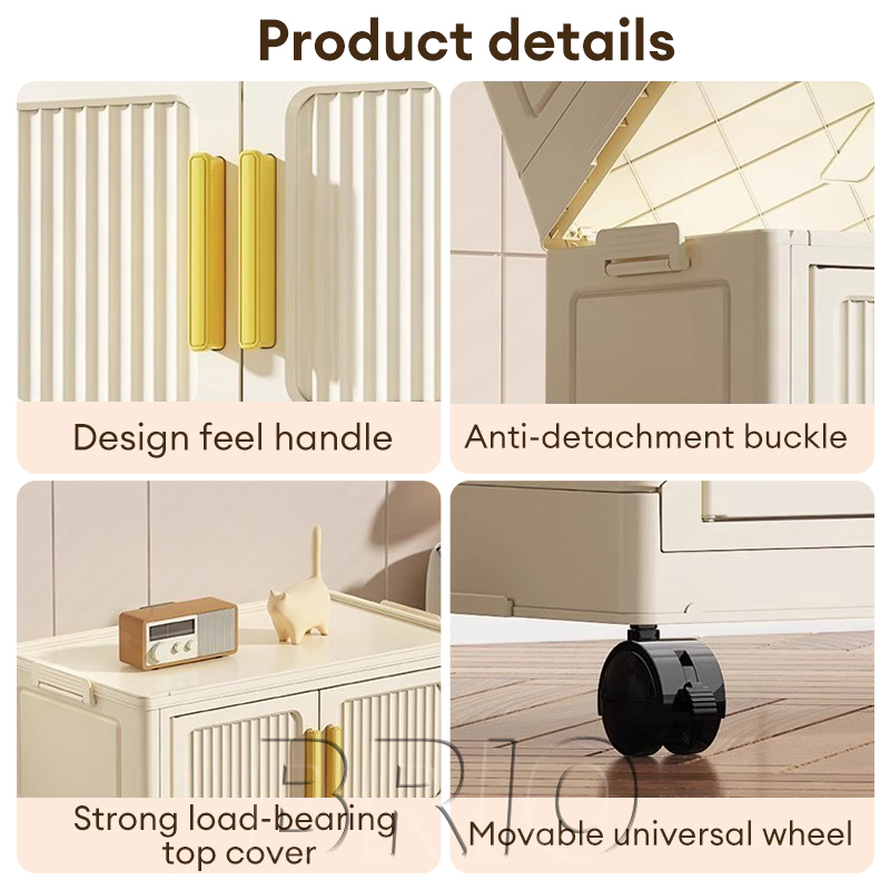 BRIO Foldable Cabinet Clothes Storage Organizer Bedroom Drawer Cabinet ...