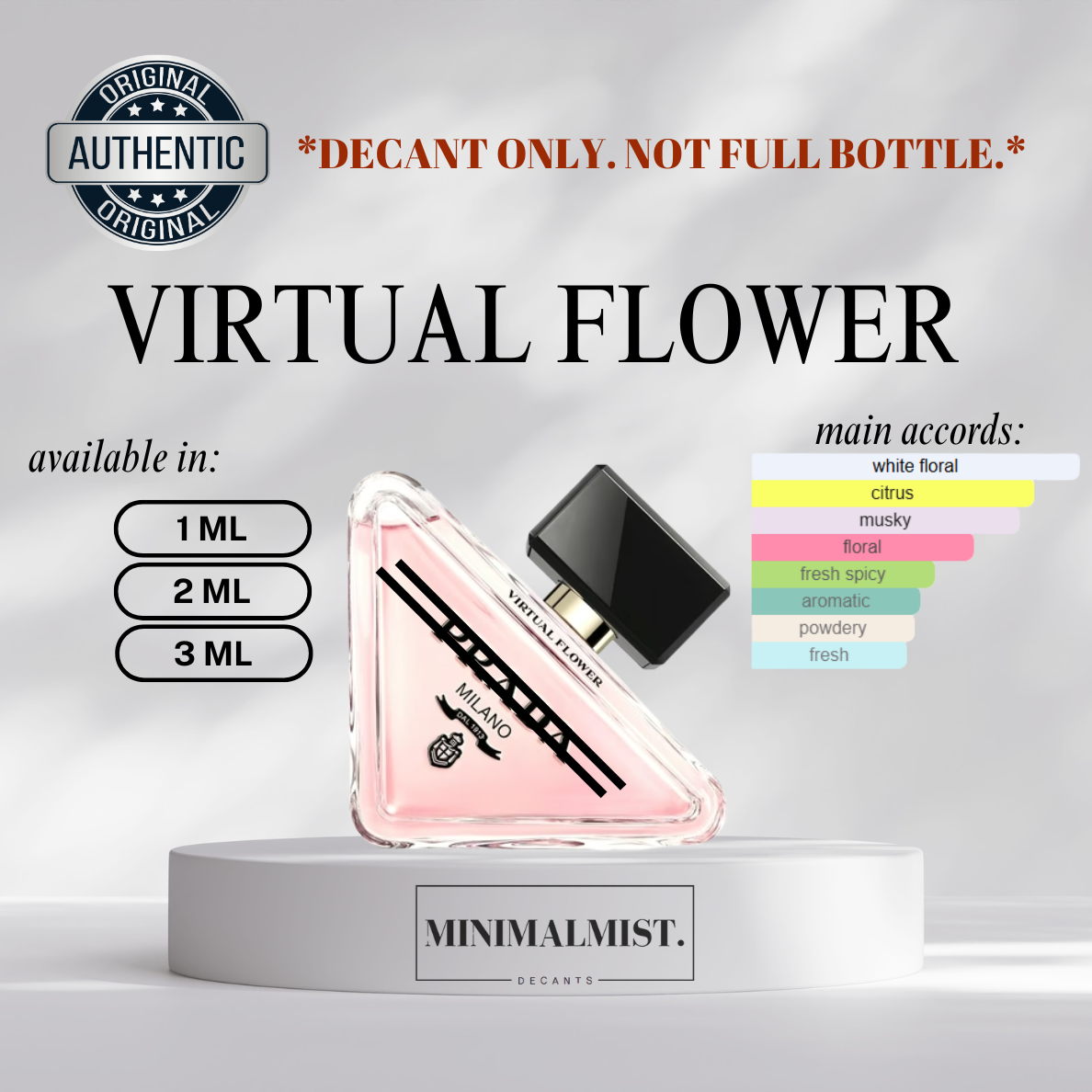 [DECANT] PRD Paradoxe Virtual FLower EDP | 0.5ml, 1ml, 2ml, 3ml ...