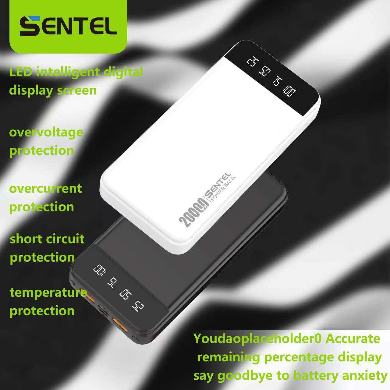 Sentel ST668 PowerBank Original 10000mAH 20000mAH LED With Flash Light ...