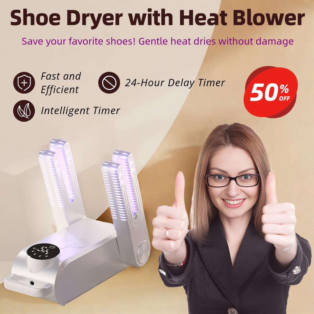 shoe Dryer 150W Adjustable Rack Timer Portable Shoes Warmer, Fast Heat ...