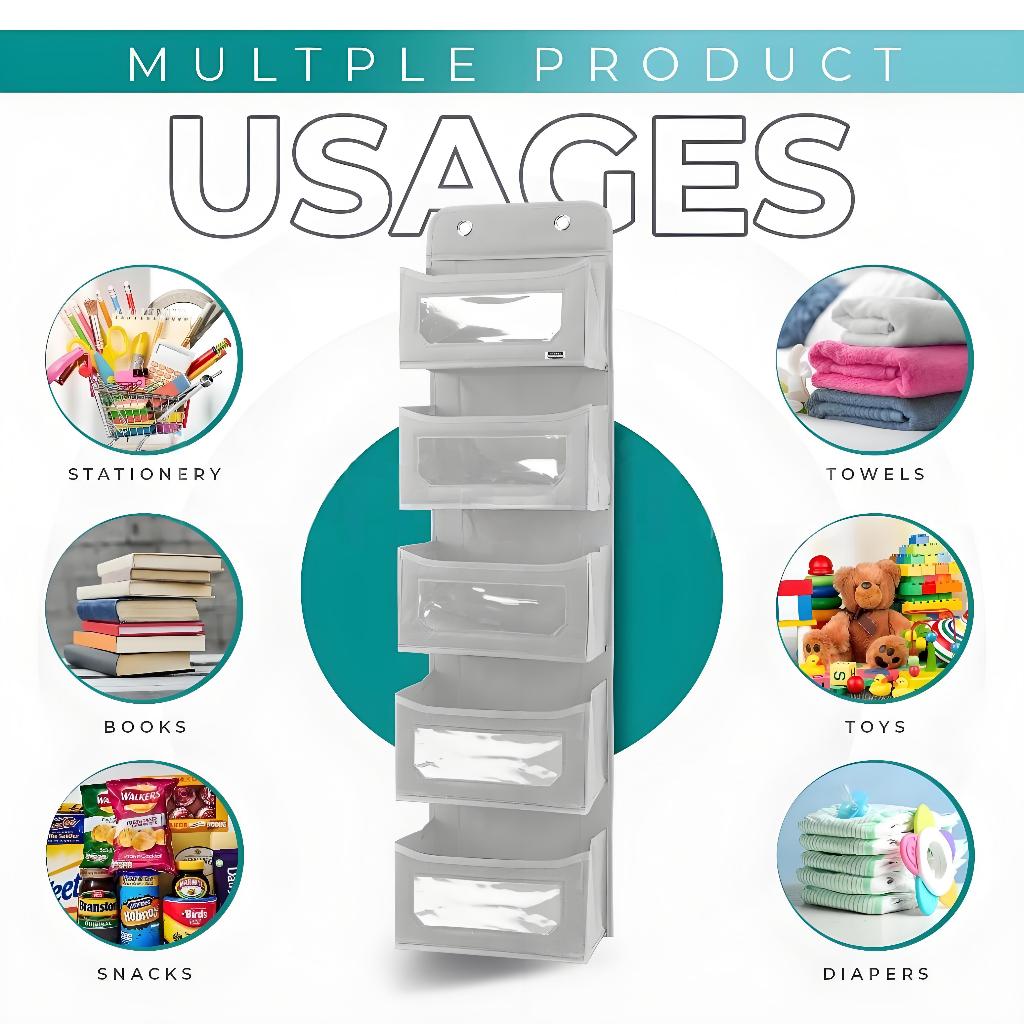 Amada Organizer Storage Rack 2-5 Layers Wall Hanging Organizer Behind ...