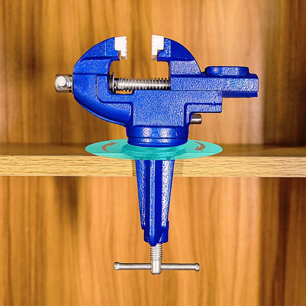 Table Bench Vise Heavy Duty Mechanic Clamp-on Table Vise 360 Degree ...