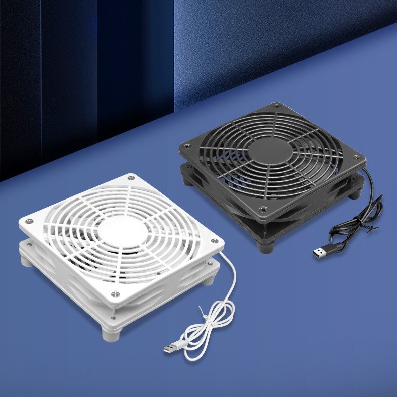 Airflow Router Cooling Fan for Computer Cooler TV Small Box DC 5V USB ...