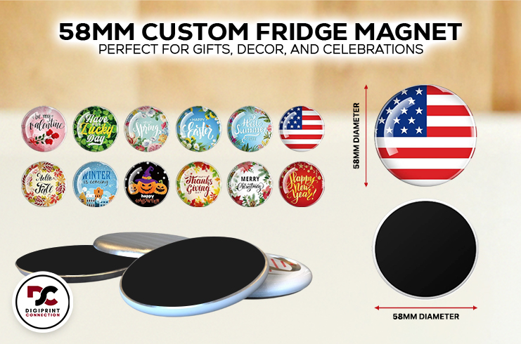 50pcs Round REF Magnet 58mm Circular Magnetic Button DIY Badge Pin ...