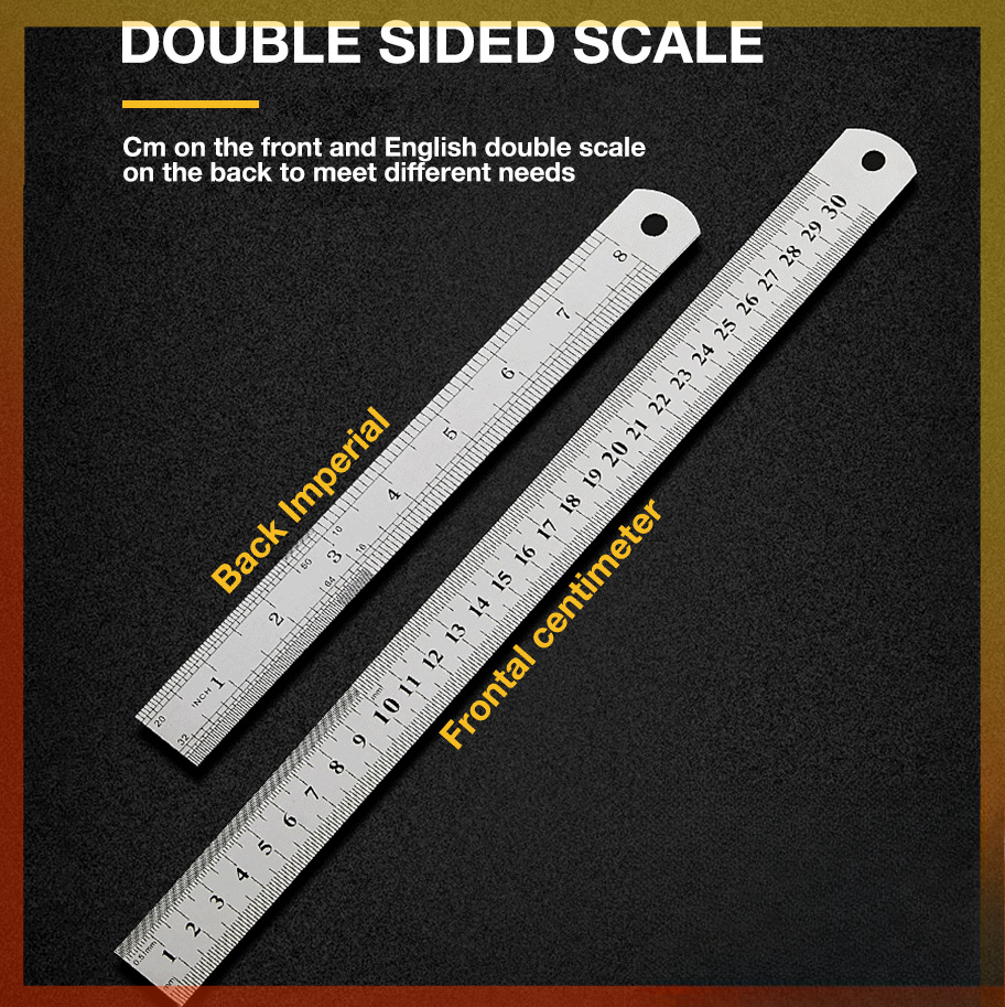 Stainless Steel Measurement Ruler 30–60cm | Shopee Philippines
