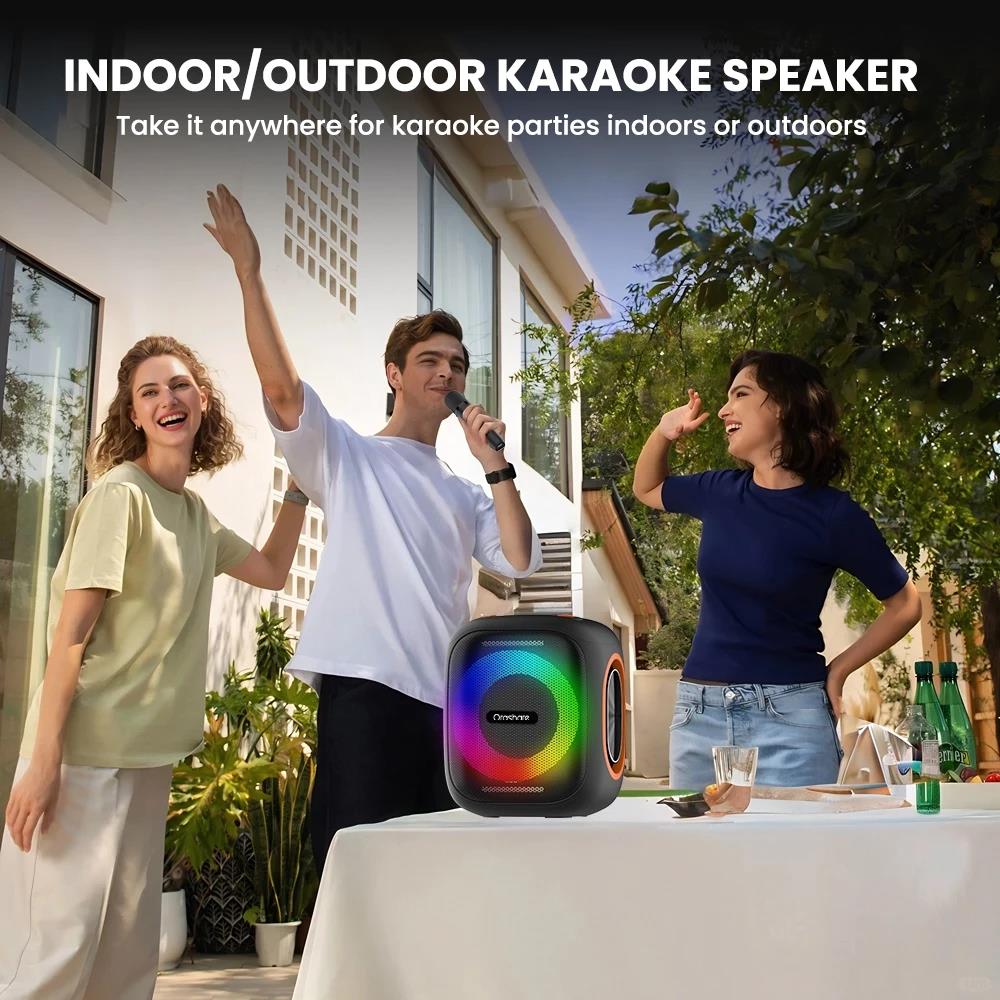 Orashare BSH03 40W Karaoke Bluetooth Speaker With Dual Wireless Mics ...