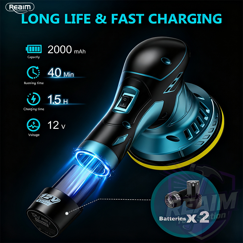REAIM Portable Buffing Machine Polisher 380W/580W Polisher Buffing ...