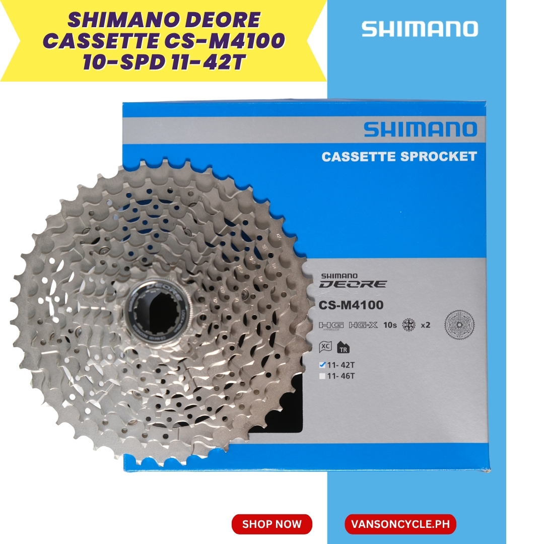 Cassette VTT Shimano Deore M4100 10 Vitesses - 11-46T Argent - Neuve (sans Boîte)