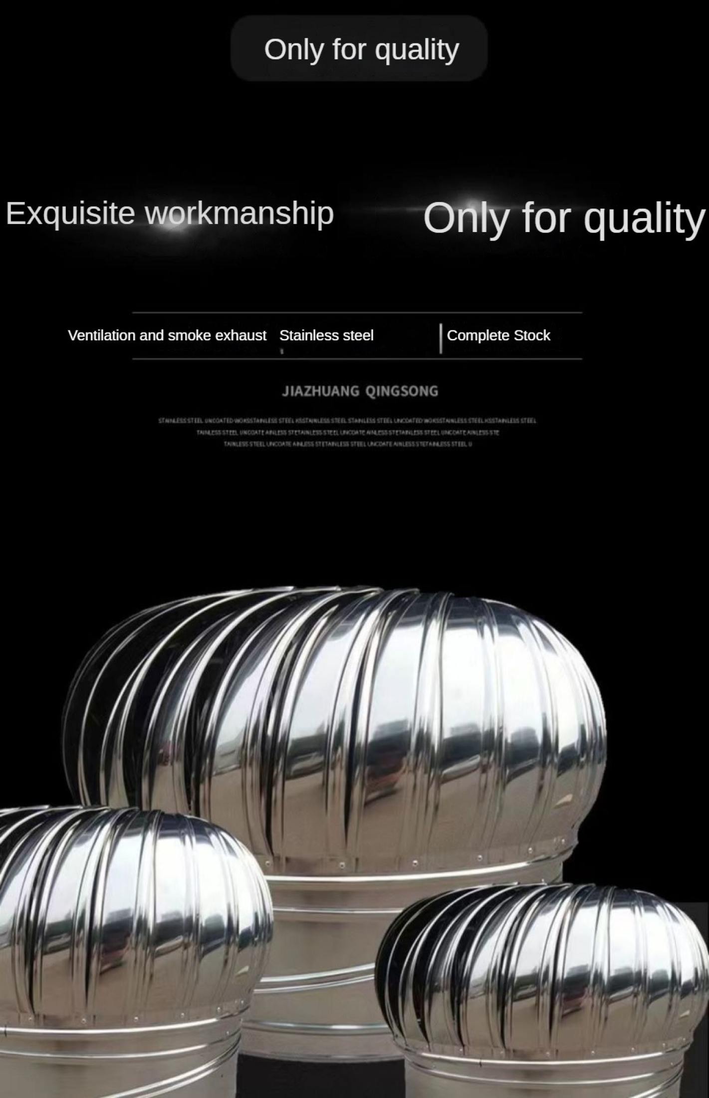 500mm Roof Whirl Turbine Ventilator Powerless Fan for Cooling Exhaust ...