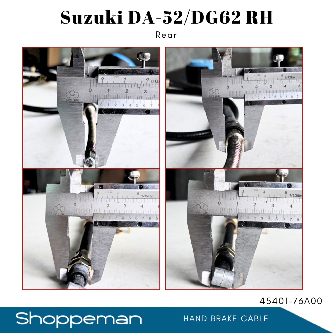 SUZUKI DA-52 DG-62 RH REAR HAND BRAKE CABLE 45401-76A00 | Shopee ...