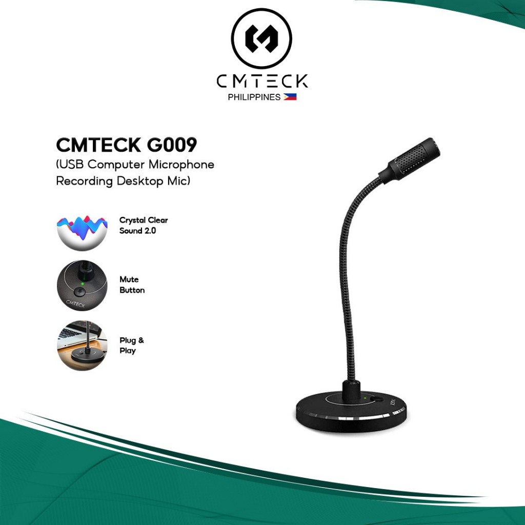 CMTECK G009N Wired USB Microphone for PC Laptop Personal & Online ...