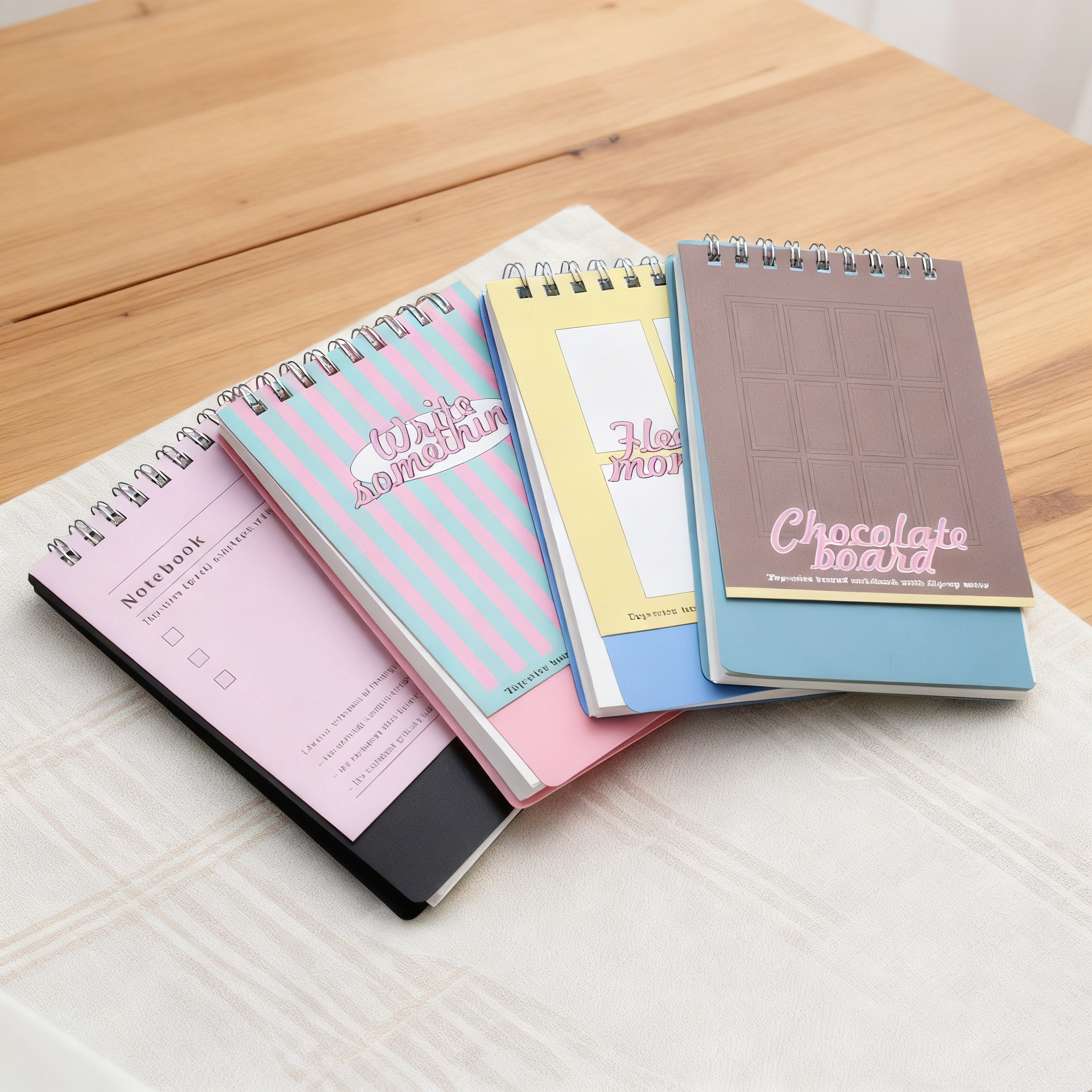4 PCS 50-page spiral notebook, compact, thickened, silky smooth paper ...