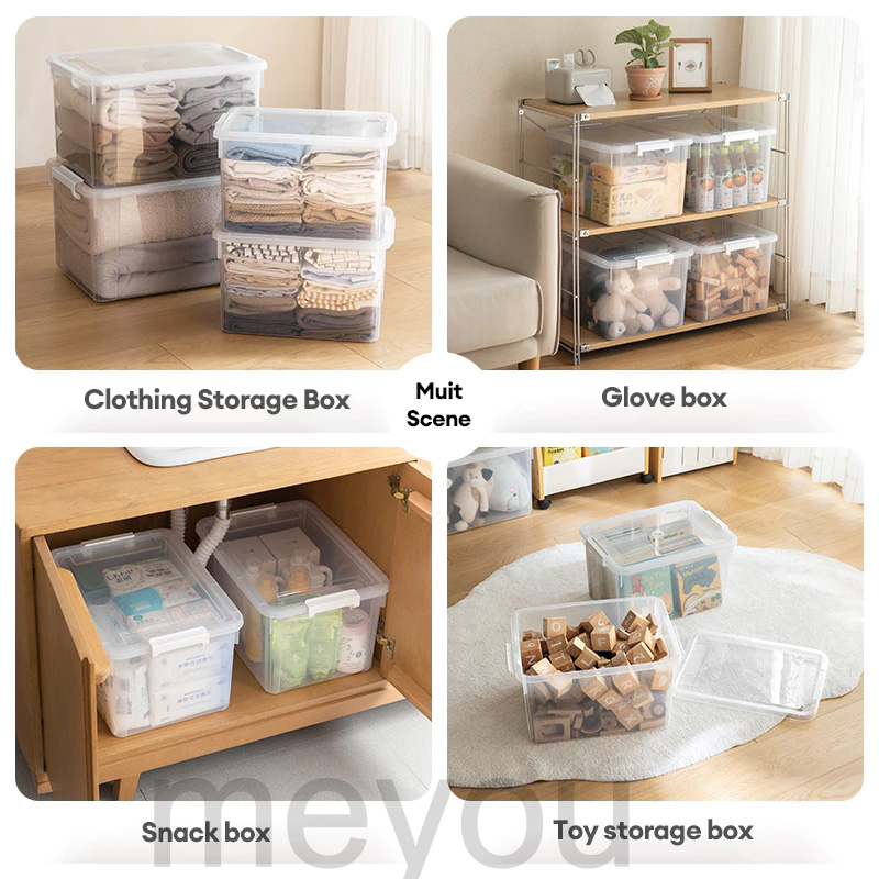 MEYOU Box Organizer Megabox Transparent Plastic Storage Boxes in ...