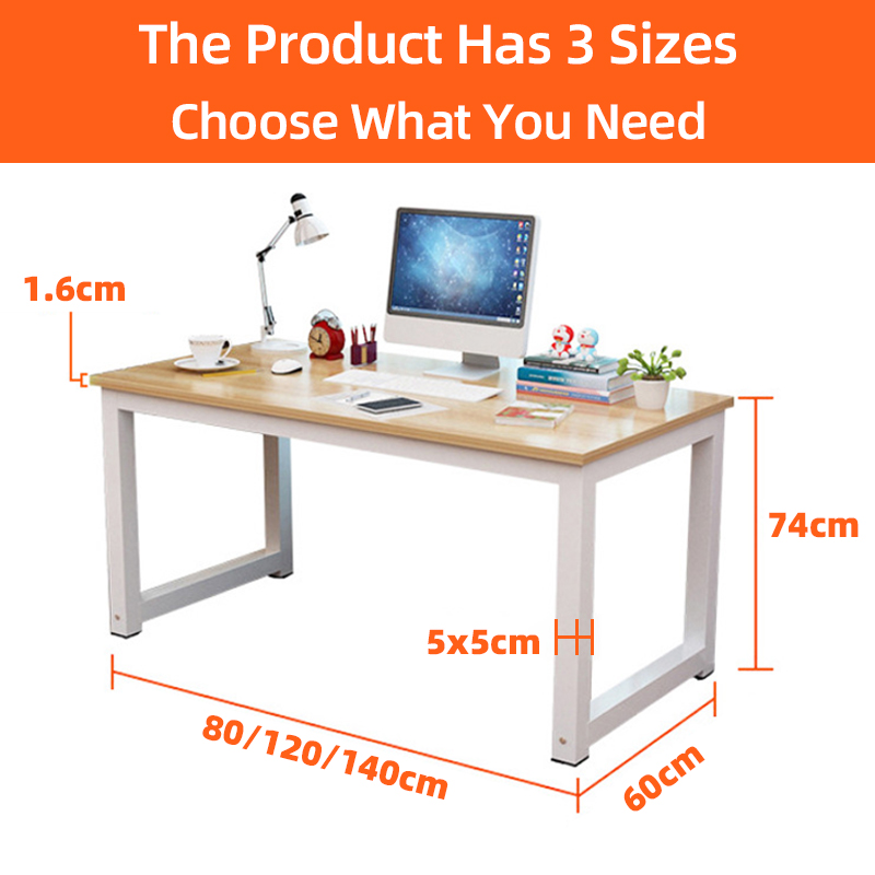 AIODIY Computer Table Study Table For Adult Office Desk Laptop Table ...