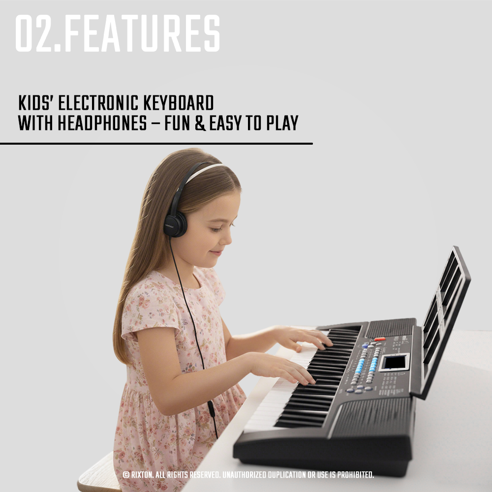 RIXTON RX-610 61 Keys Electric Piano Portable Piano Musical Keyboard ...