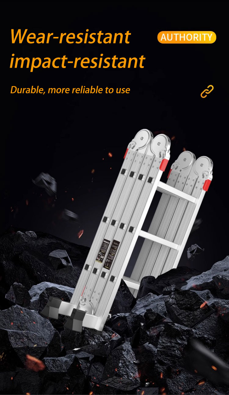 Ladder Foldable Aluminum Heavy Duty 12/16/20FT Multifunctional Ladder ...