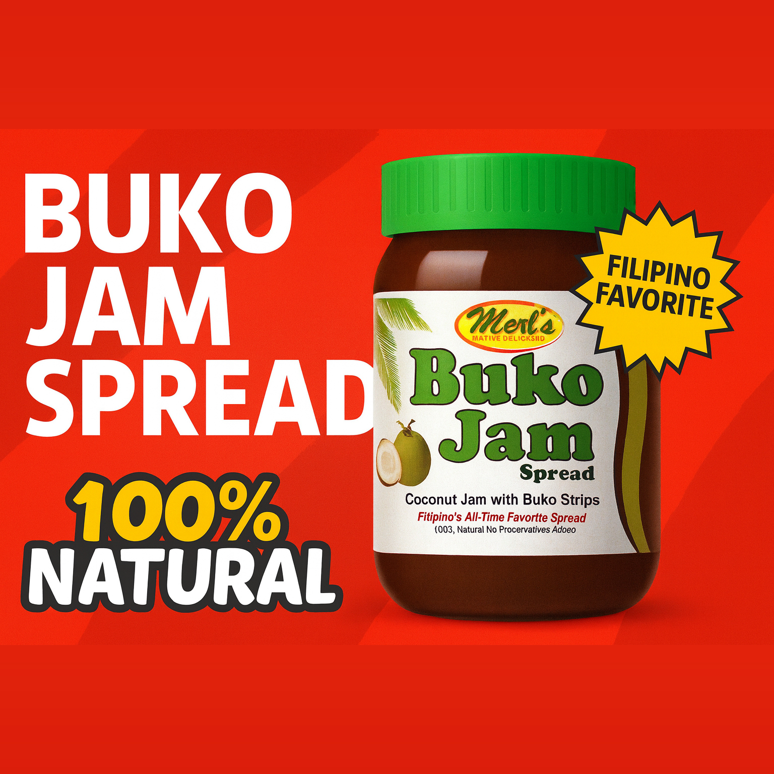Buko Jam Spread - 100% Natural Coconut Jam with Buko Strips | Filipino ...