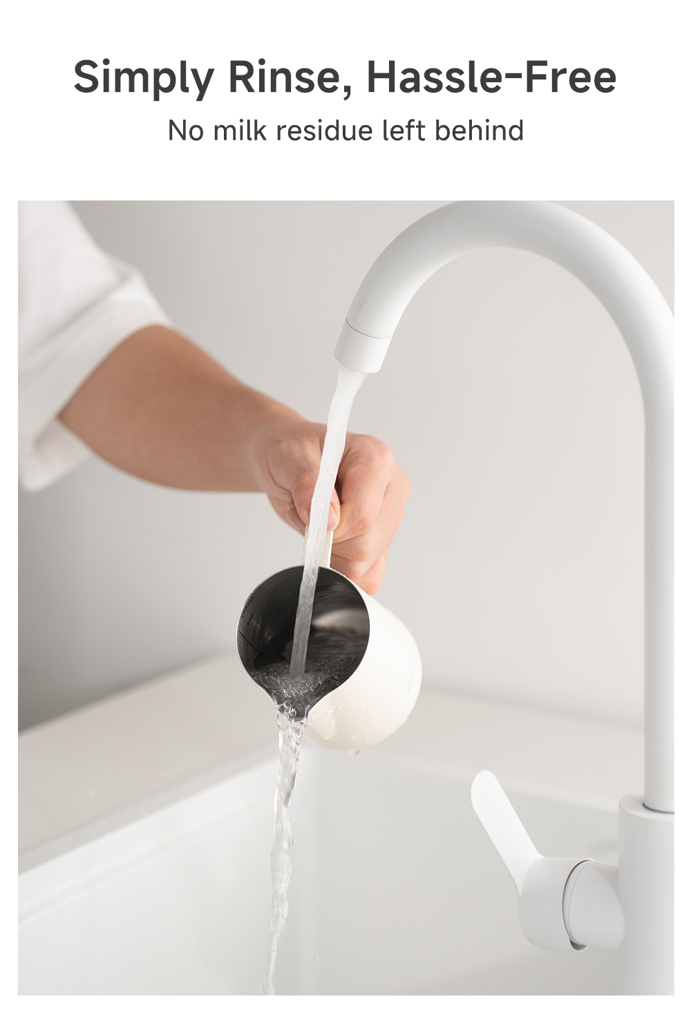 Simplus Milk Frothing Pitcher 350mL Large Capacity 304Stainless Steel ...