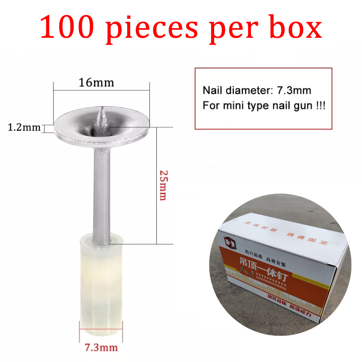 500PCS Nail Gunner Nails Rivet Tool Accessories Nail Gunner Bullet 7 ...