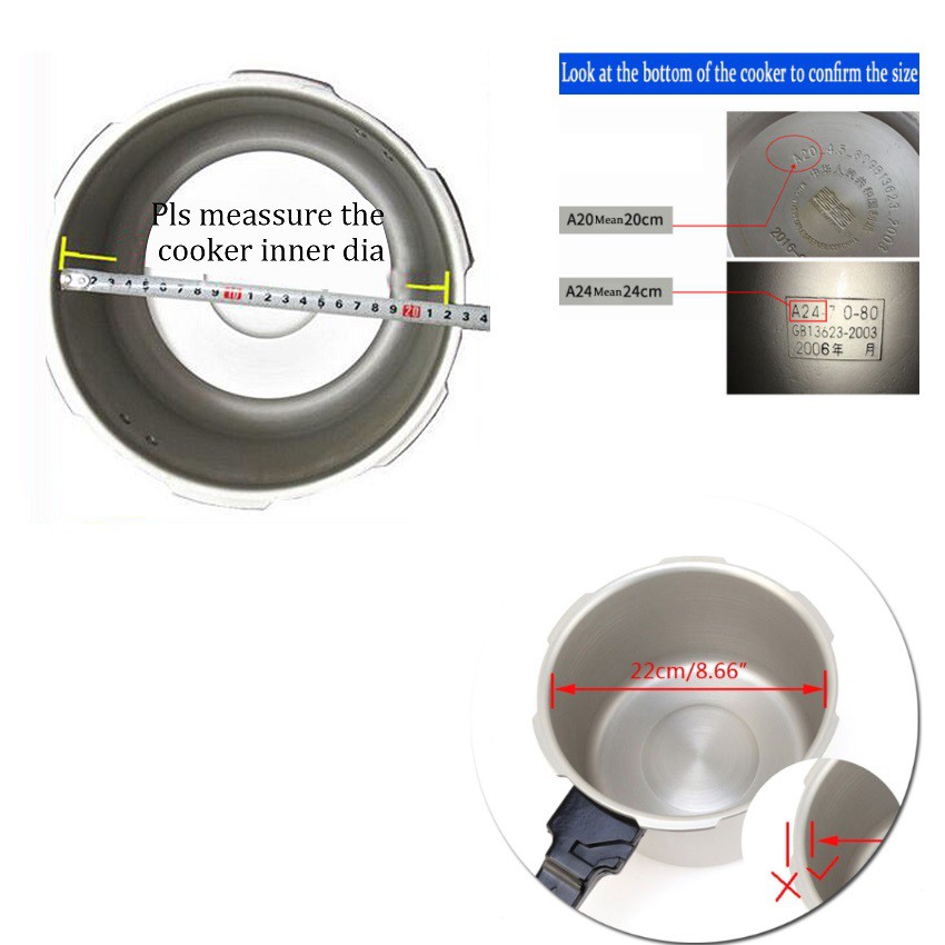 HOME Pressure Cooker Sealing Ring Universal Pressure Cookers Rubber ...