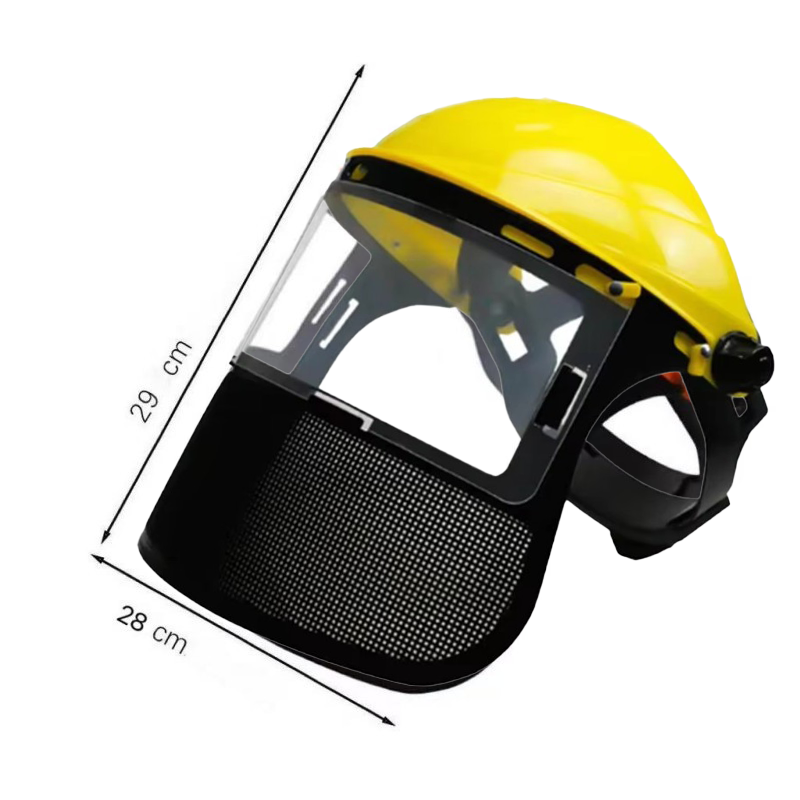 Garden Pruning Protective Helmet Safety Mesh Mask Face Shield Impact ...