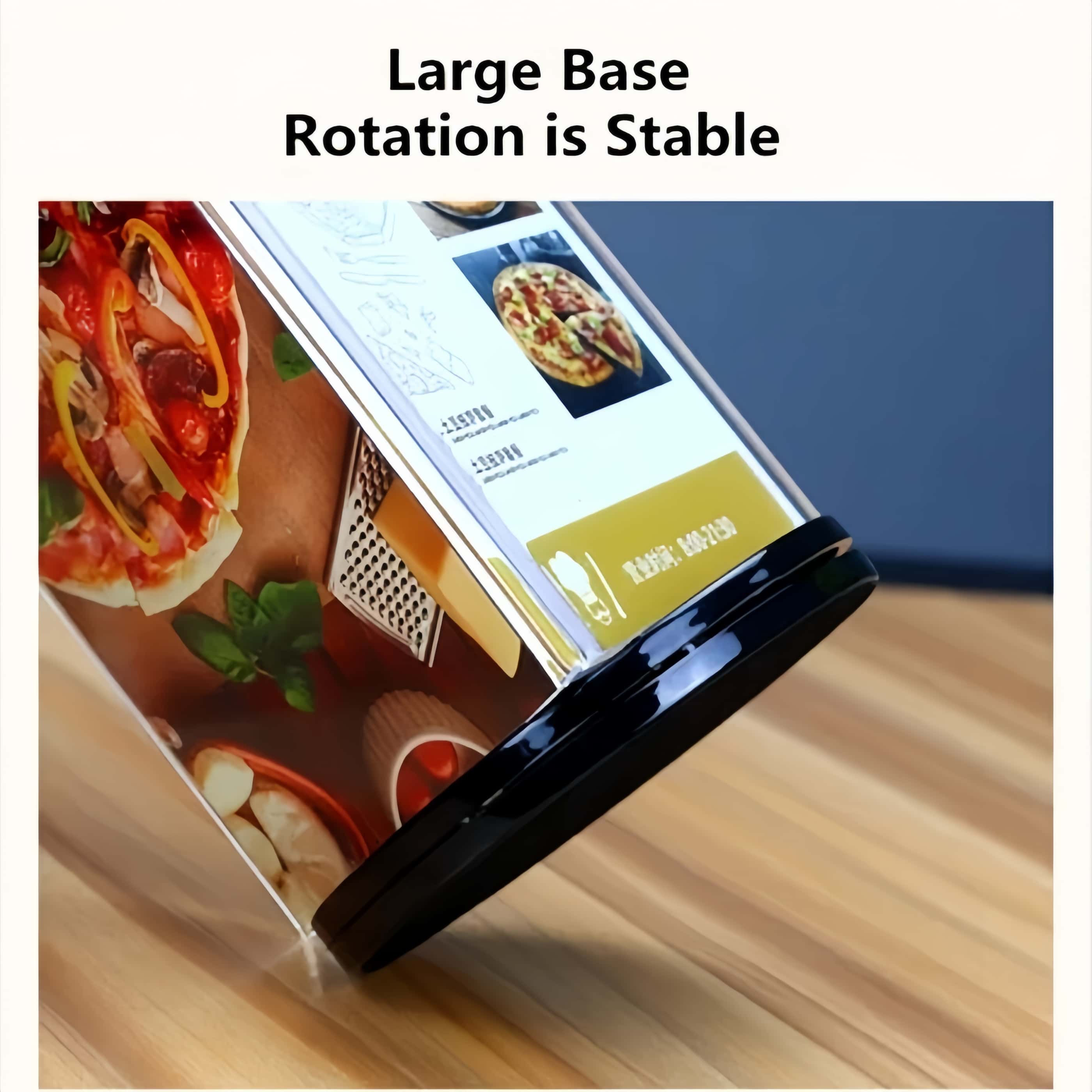 Acrylic Desktop Menu Holder 360 Degree Rotating Menu Display Stand ...