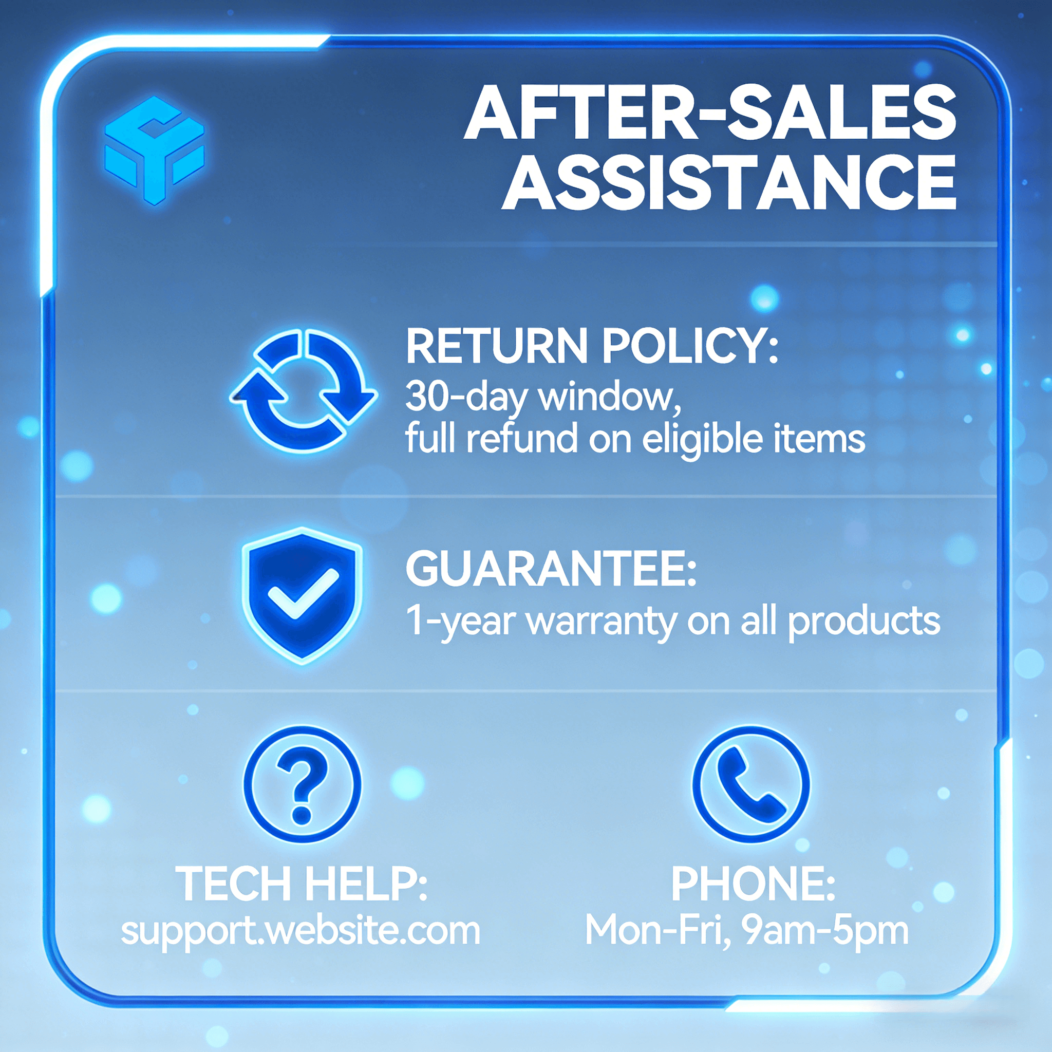 After sales Service Card technical support quality guarantee | Shopee ...