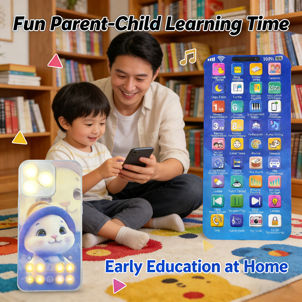 36 Keys English Montessori Early Education Mobile Phones Baby Remote ...