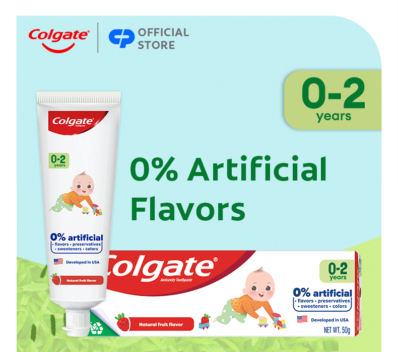 Colgate 0% Artificial Baby (0-2 Years) Toothpaste, Natural Fruit ...